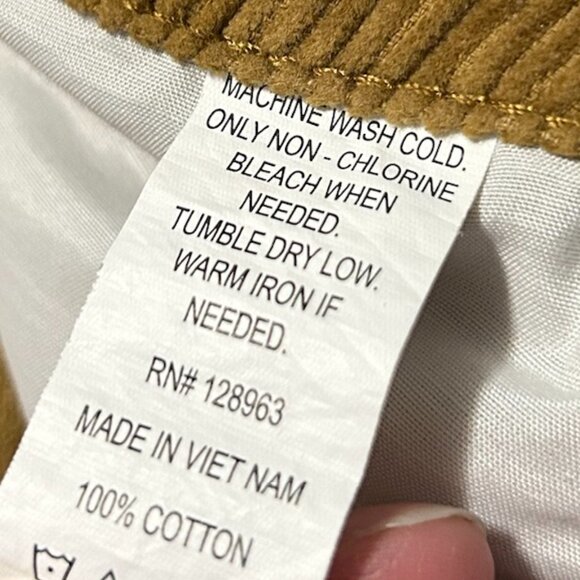 Indigo Rein Camel Corduroy Raw Hem BUTTON FLY Mini Skirt Junior's Size 11 - Picture 9 of 9